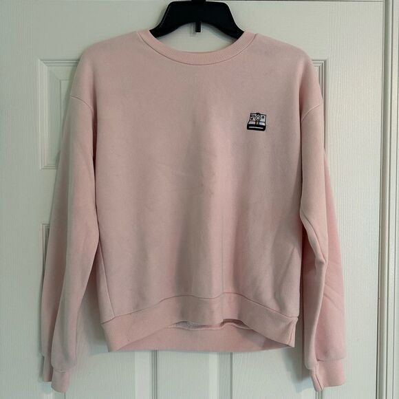 FOREVER 21 PINK CAMERA SWEATSHIRT - Picture 1 of 3
